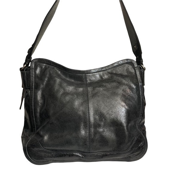 Frye black leather shoulder bag - Picture 1 of 14
